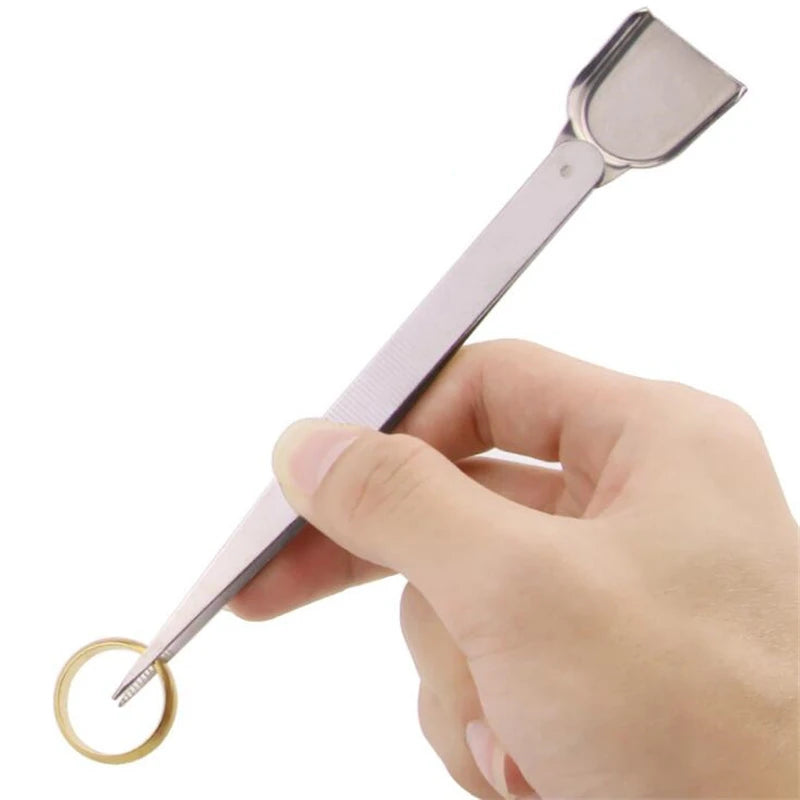 16cm Professional Diamond Tweezers With Scoops Shovels For Jewelry Beads Display Plastic Tray Packaging White Containers