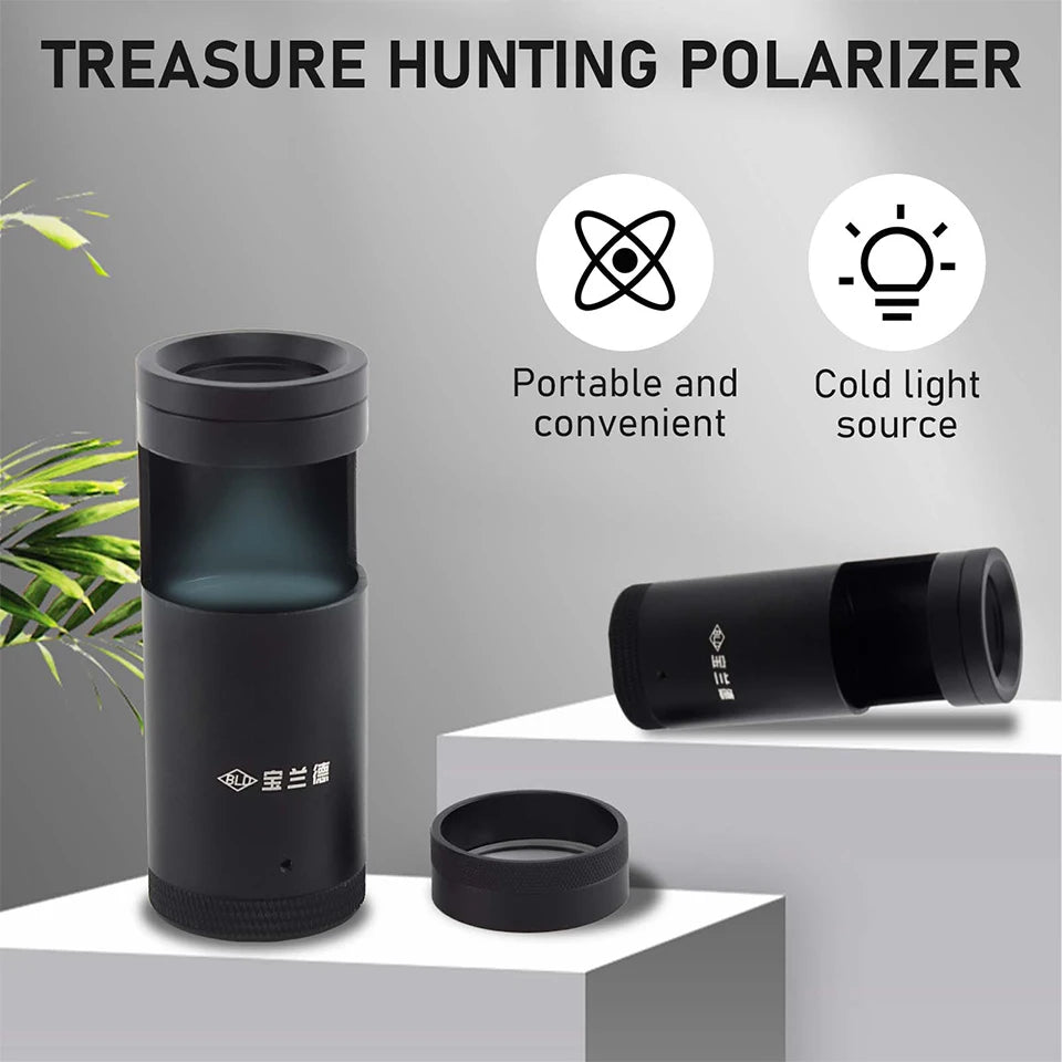 Handheld LED Polariscope for Jewelry Testing | Gemstone Interference Ball Tool for Gemological Analysis and Identifying Gem
