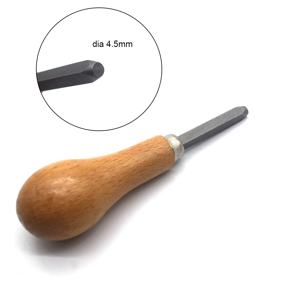 Jewelry Diamond Bezel Set Gemstone Setting Tool Pusher Hand DIY Tool with Wooden Handle