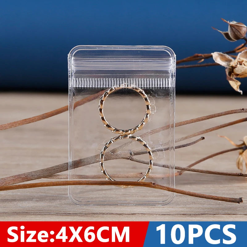Anti-oxidation Jewelry Storage Bag Desktop Drawer Organizer Transparent Necklace Bracelet Ring Holder Pouch Earring Display Case