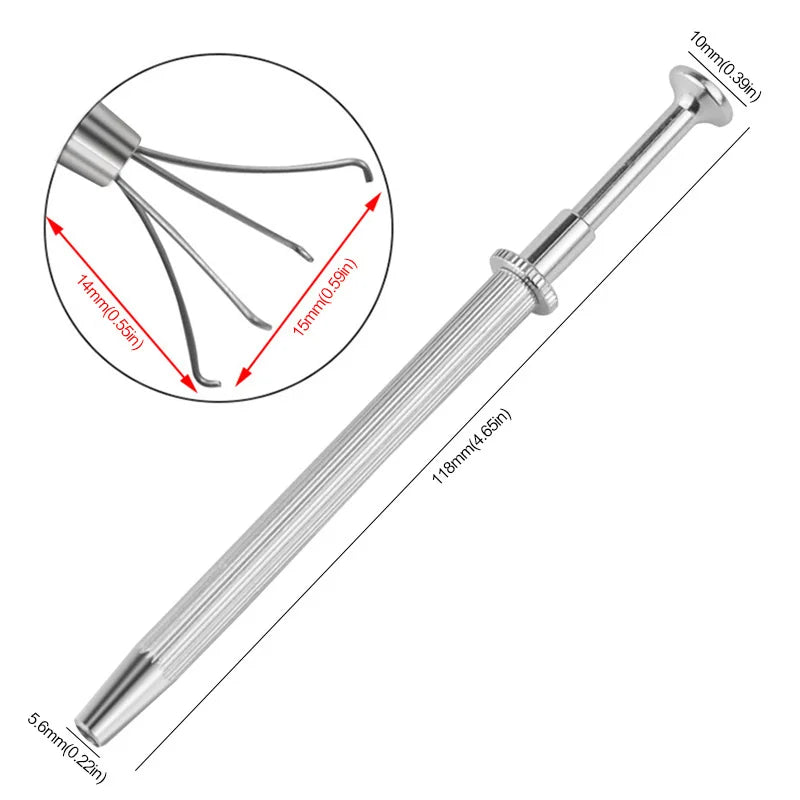 1 PC 3/4 Claws Jewelry Gem Beads Holder Pick-up Tool Diamond Gemstones Stone Prong Holder Tweezers Catcher Grabbers