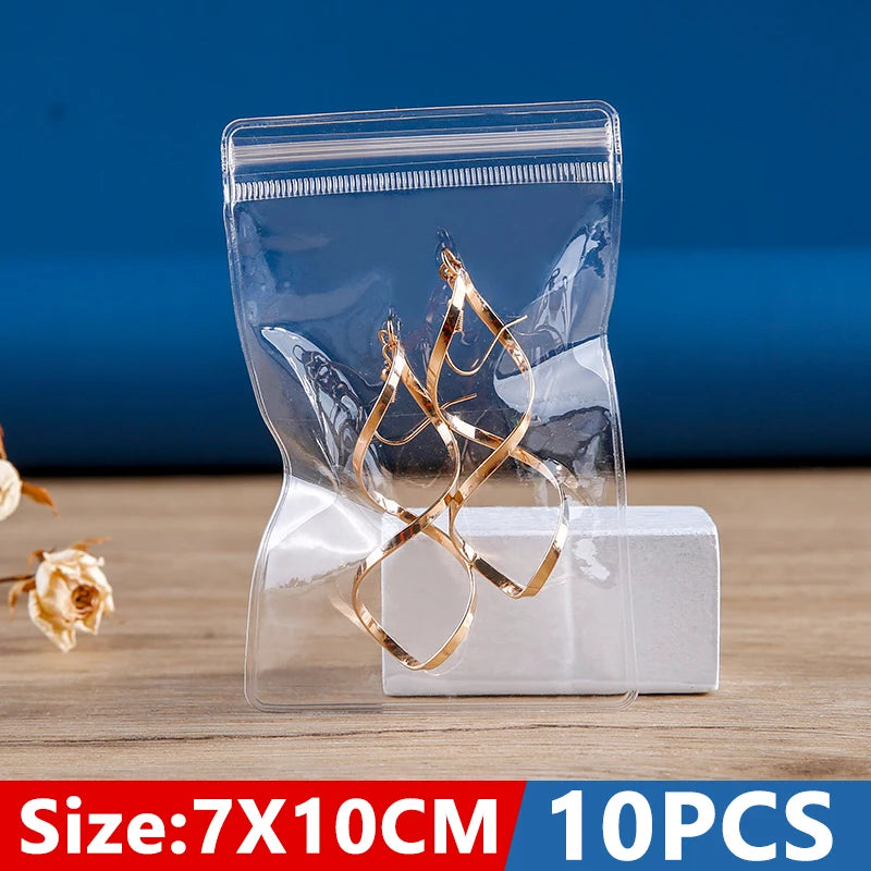 Anti-oxidation Jewelry Storage Bag Desktop Drawer Organizer Transparent Necklace Bracelet Ring Holder Pouch Earring Display Case