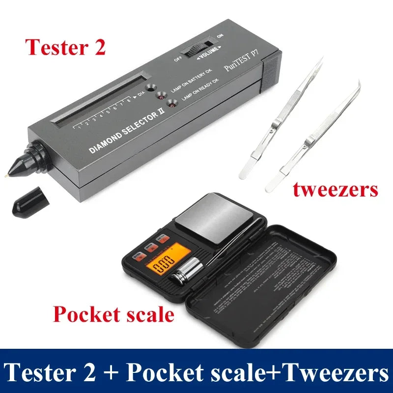 Brand Professional High Accuracy Diamond Tester 2 / 3 Gemstone Gem Selector Jewelry Watcher Tool Led Diamond Indicator Test Pen