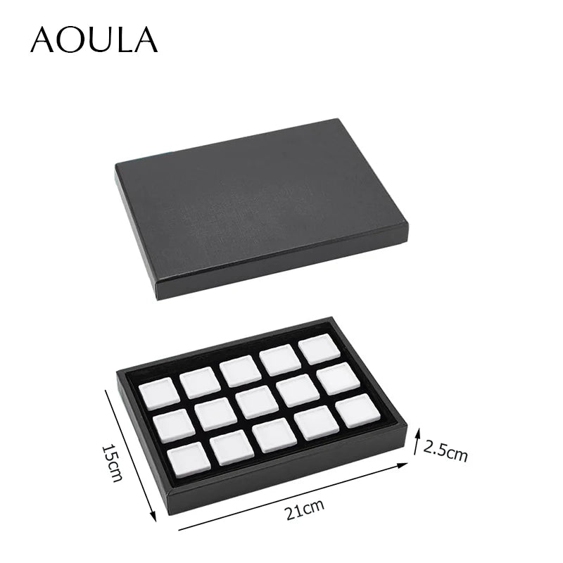Gem Jar Display Gemstone Jewelry Insert Tray Loose Diamond Stone Display Box Gems Storage Holder Container Organizer with Sponge