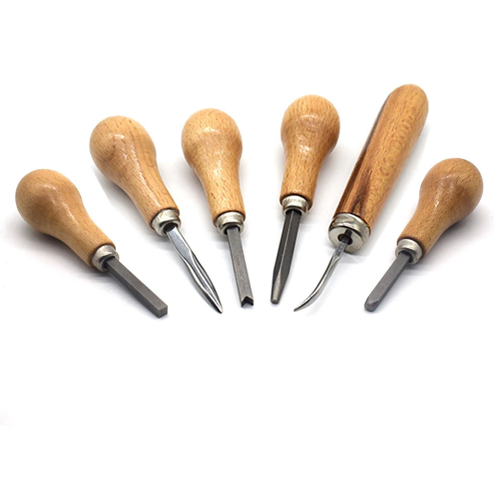 Jewelry Diamond Bezel Set Gemstone Setting Tool Pusher Hand DIY Tool with Wooden Handle
