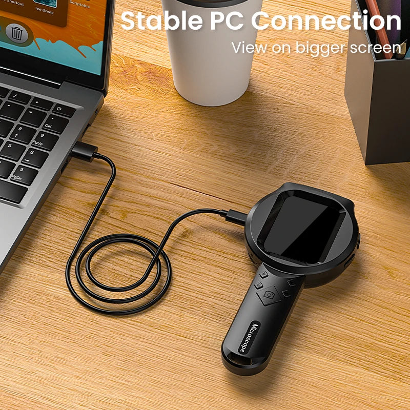 2.8'' IPS Digital Magnifier HD 1080P 100X Portable Microscope Handheld Mignifying Glass for Electronics Repair Check Jewelry
