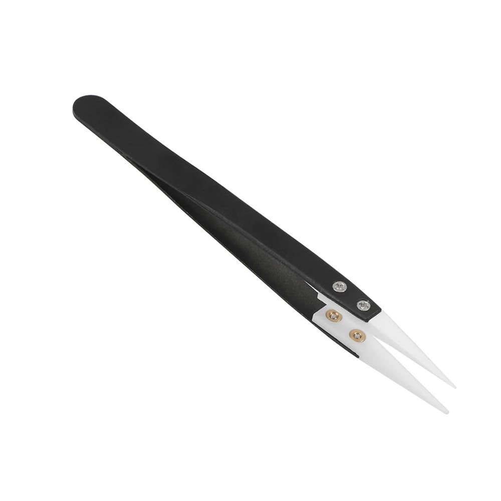 STONEGO Ceramic Tweezers, High-Temperature Resistant, Acid and Alkali Corrosion Resistant, Insulated Clamping Tool