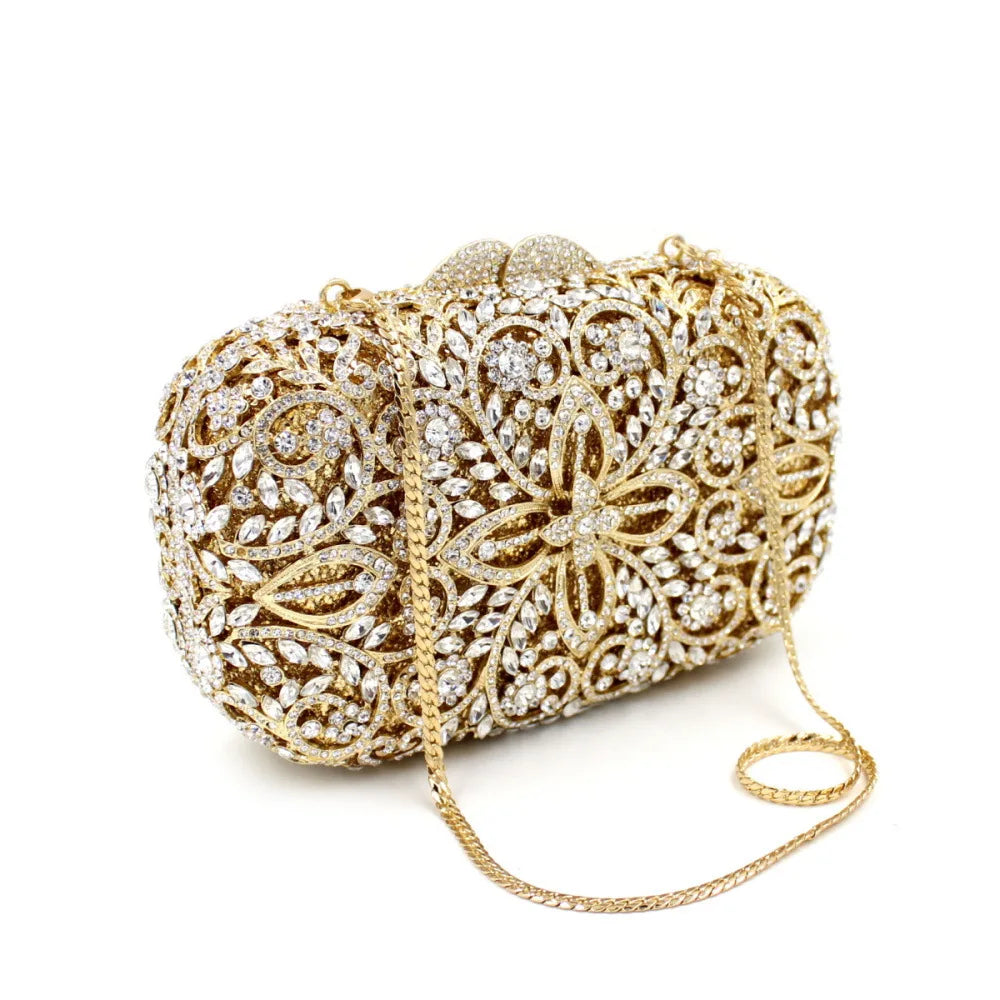 Rhinestone Empty Metal Diamond Dinner Bag Ladies Banquet Diamond Multifunctional Cosmetic Organizer Pouch Bolsas De Fiesta Noche