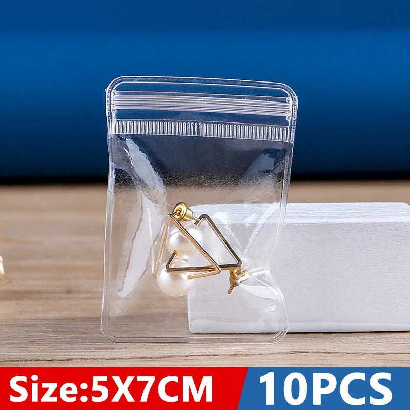 Anti-oxidation Jewelry Storage Bag Desktop Drawer Organizer Transparent Necklace Bracelet Ring Holder Pouch Earring Display Case