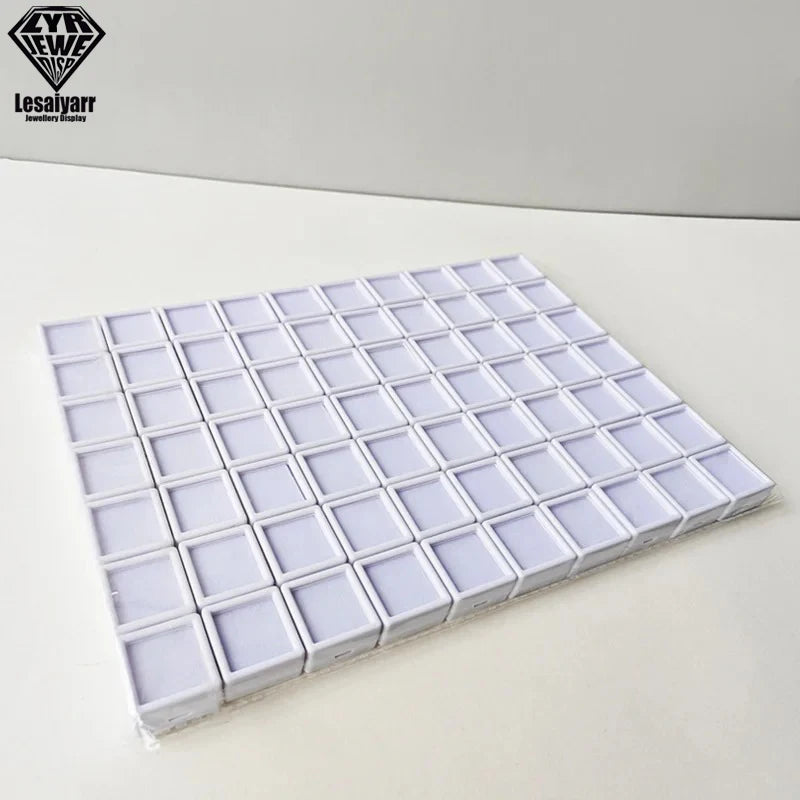 Wholesale 70x 3cm Gem Display Storage Box Gemstones Packaging Container Loose Diamond Pendant Organizer Transparent Glass Lid