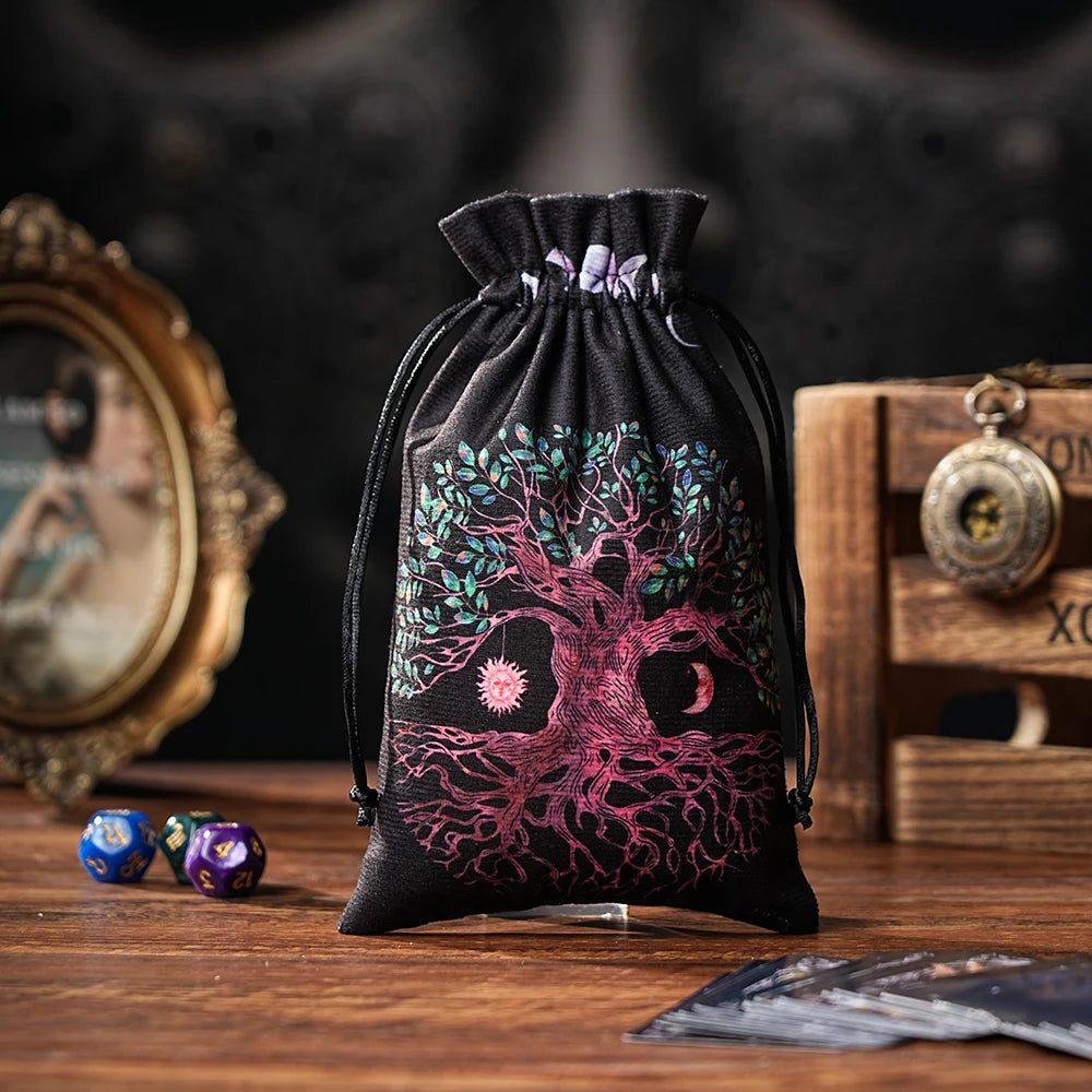 1pc/6pcs Velvet Tarot Oracle Cards Storage Bag Tarot Pouch Rune Dice Crystal Jewelry Bag Multiple Use Pouch Witch Divination