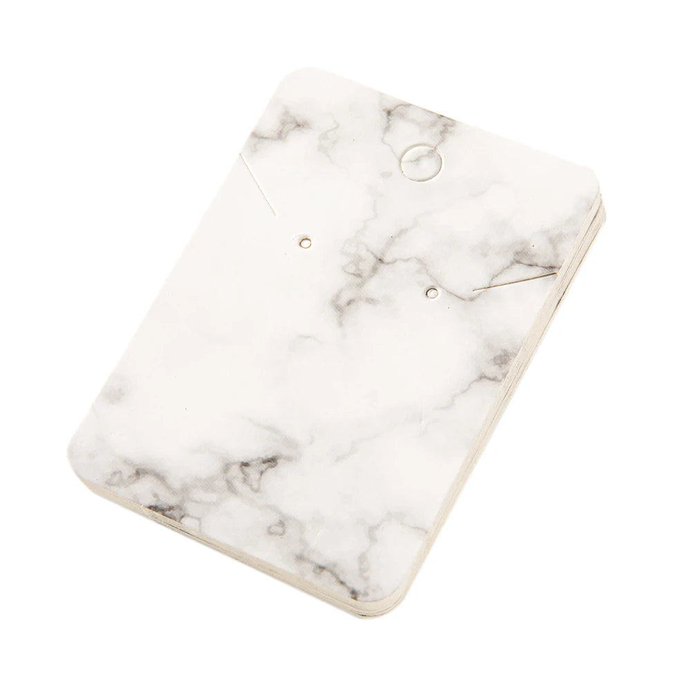 50pcs 5x7cm Marbling Earrings Display Cardboard Self Sealing Pouch For Jewelry Packaging Card Storage Organizer Small Businesses