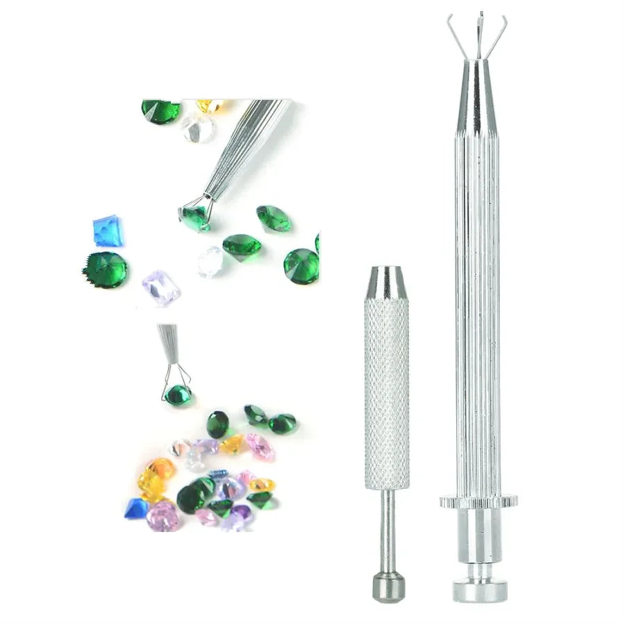 1/4pcs 3/4 Claws Jewelry Gem Beads Holder Pick-up Tool Diamonds Gemstones Stone Prong Holder Tweezers Catcher Grabbers
