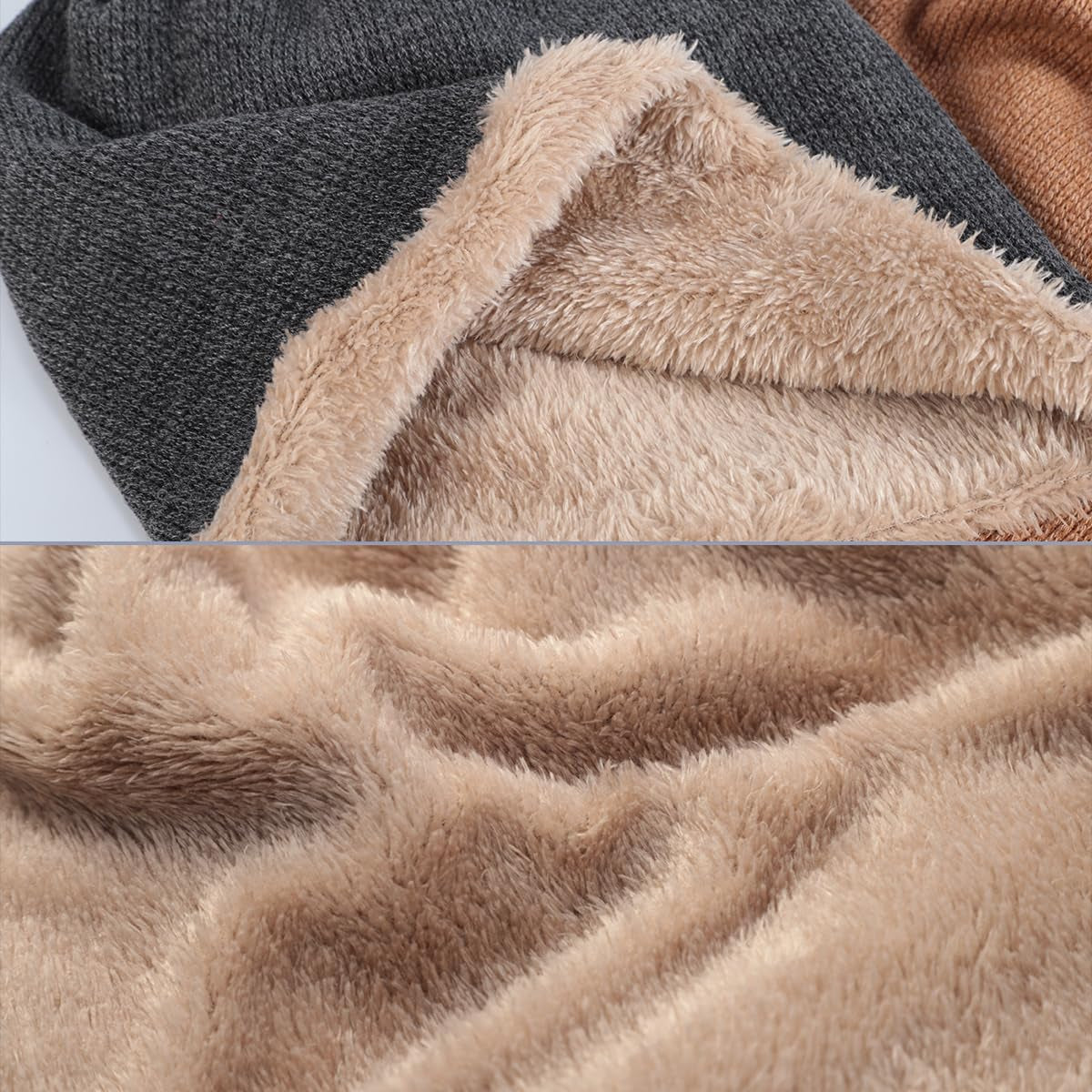 Warm Winter Beanie Hat & Scarf Gloves Set Stylish Knit Skull Cap for Men Women (01 Black)