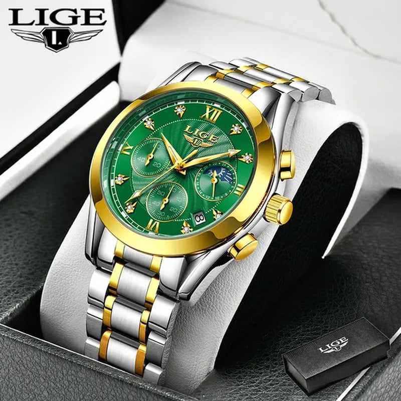 LIGE Luxury Ladies Watch Women Waterproof Rose Gold Steel Strap Women Wrist Watches Top Brand Bracelet Clocks Relogio Feminino