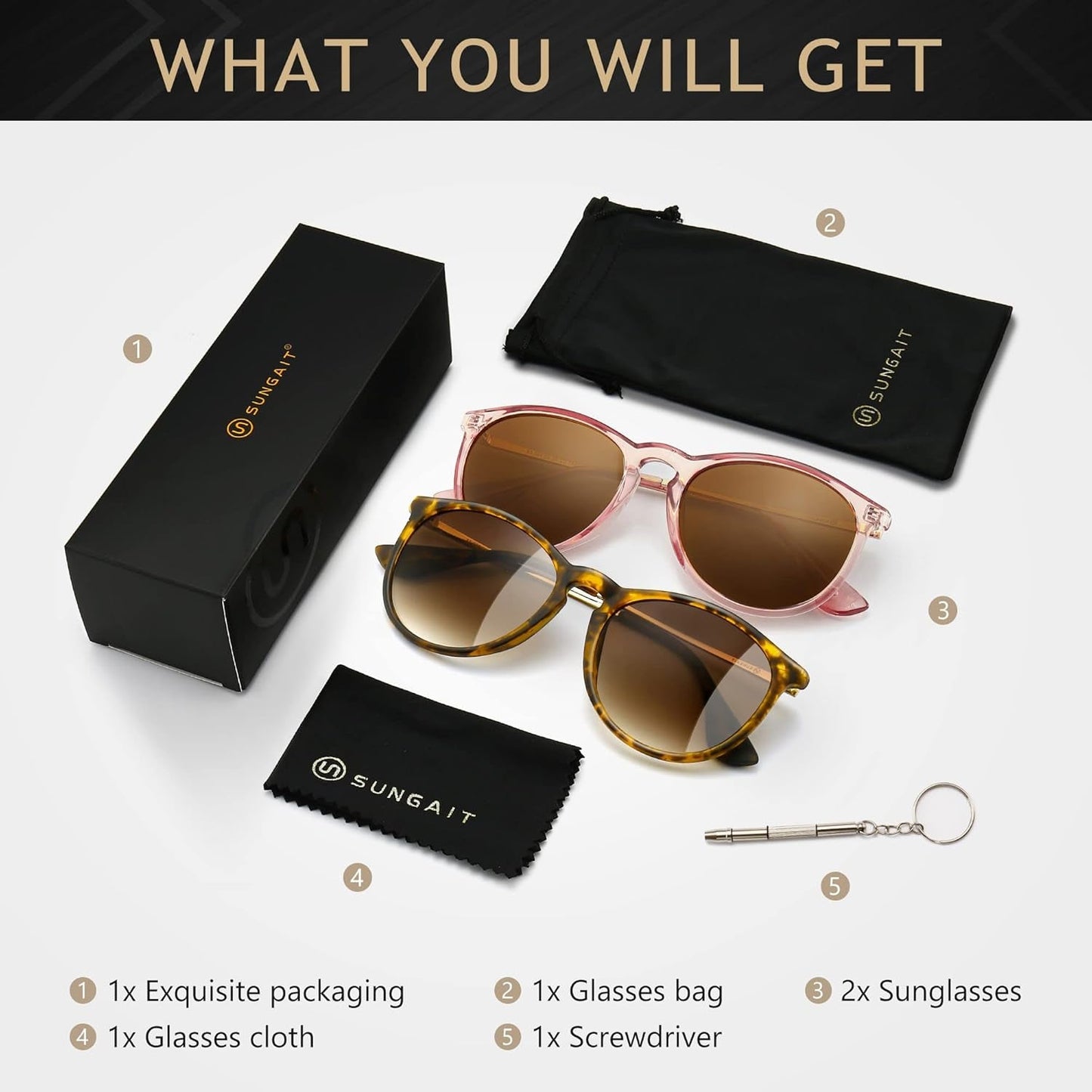 Vintage round Sunglasses for Women Men Classic Retro Designer Style