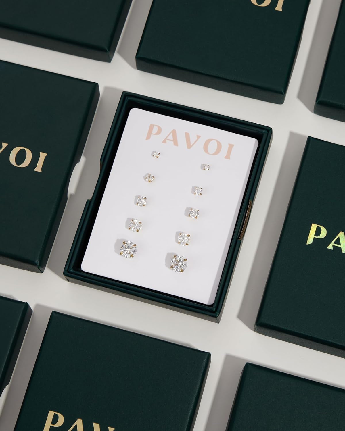 18K Gold Plated Open Eternity Ring | Cubic Zirconia Stacking Bands for Women | Dainty Stackable Rings for Women