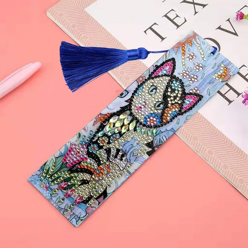20 Types New Diy Leather Book Marks Special Shaped Diamond Painting Tassel Bookmarks Crafts 5D Exquisite Diamond Bookmark Learning Gifts