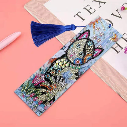 20 Types New Diy Leather Book Marks Special Shaped Diamond Painting Tassel Bookmarks Crafts 5D Exquisite Diamond Bookmark Learning Gifts