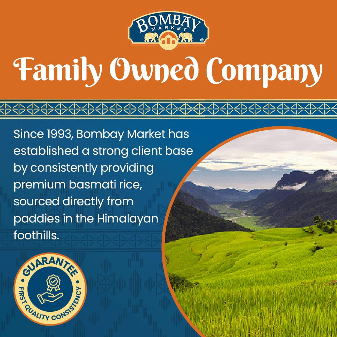 White Basmati Rice - Aromatic & Nutty Flavor Basmati Rice - Long Grain Rice Basmati (10 Pound Bag)