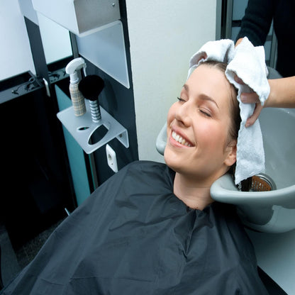 Professional Hair Cutting Cape with Neck Duster Brush, Large Size Salon Barber Cape for Men, Women and Kids