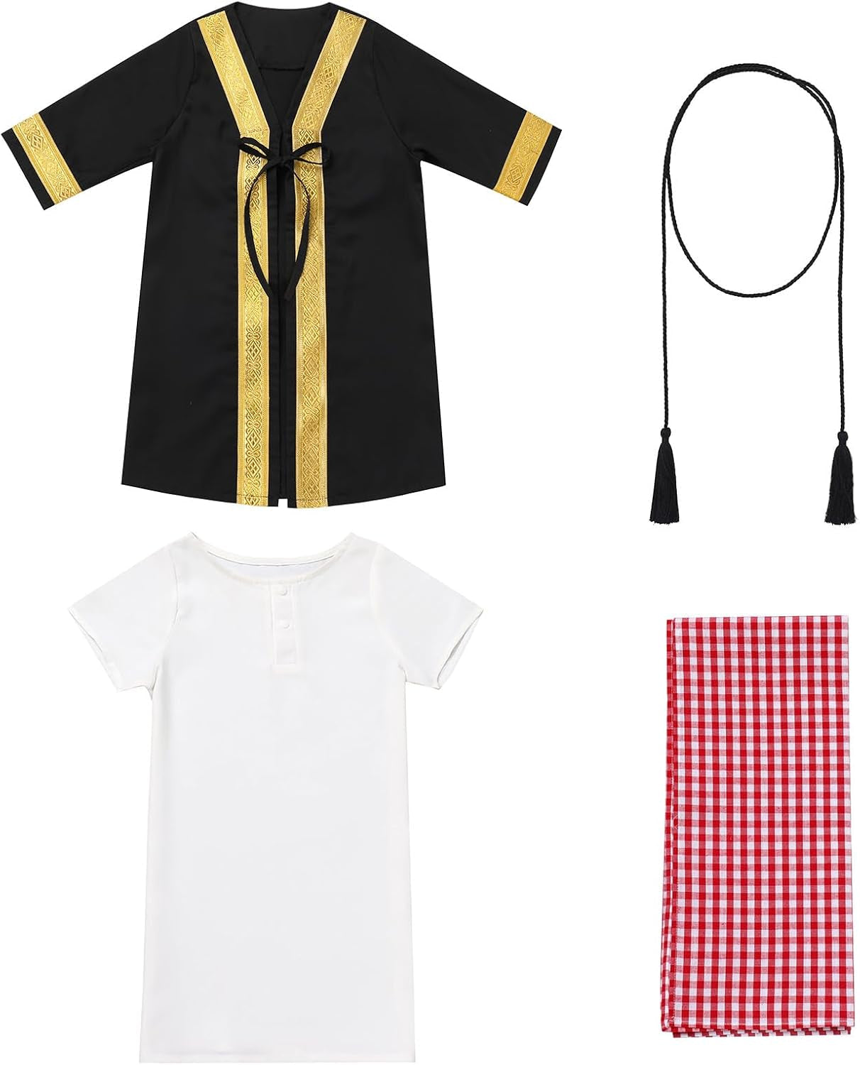 Muslim Baby Boys Prayer Outfit Abaya Toddler Kids Kaftan Newborn Infant Islamic Clothing Cardigan Robe Head Scarf Set