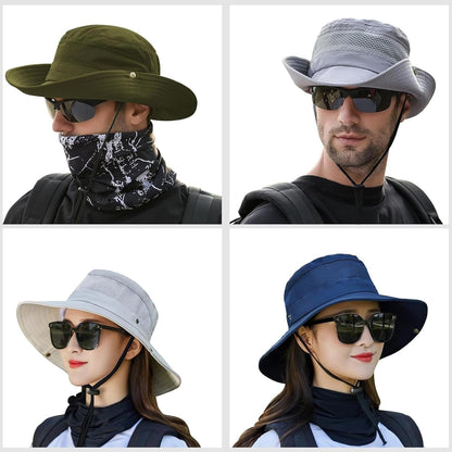 Sun Hats for Men Women Fishing Hat UPF 50+ Breathable Wide Brim for Safari Beach Hiking Garden