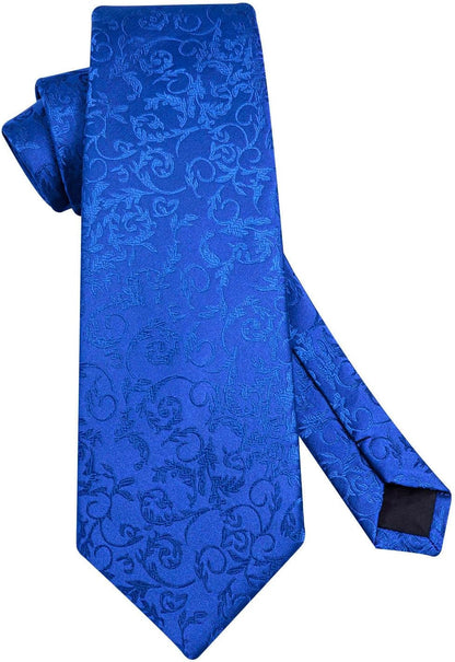 Ties for Men Paisley Floral Tie Handkerchief Classic Woven Business Formal Necktie and Pocket Square Set Wedding