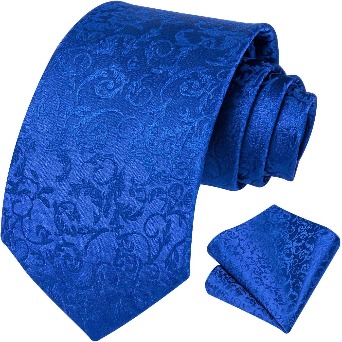 Ties for Men Paisley Floral Tie Handkerchief Classic Woven Business Formal Necktie and Pocket Square Set Wedding
