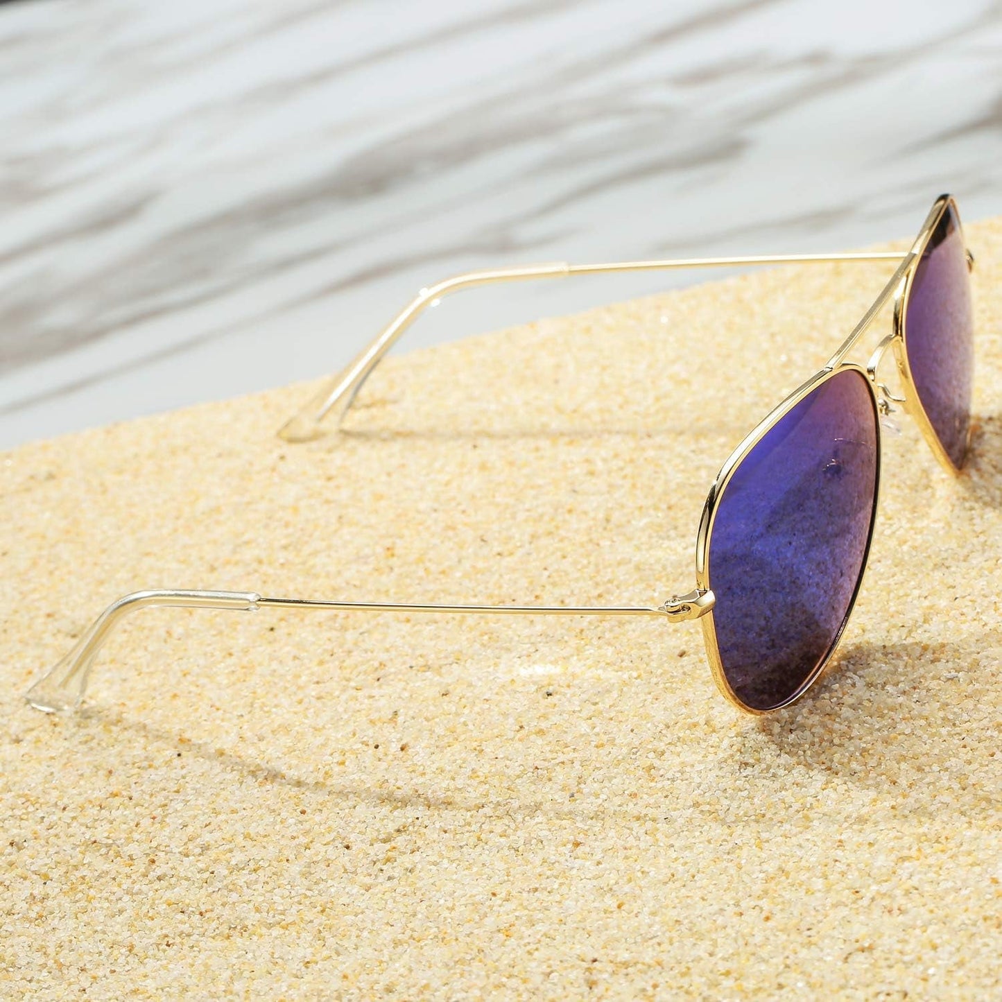 Aviator Sunglasses for Men Women Classic Polarized UV400 Protection