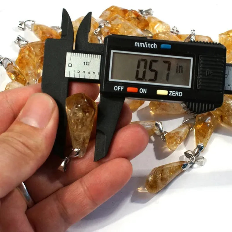 Yellow Crystal Citrine Pendant / Real Raw Citrine / Healing Crystal / Natural Stone Jewerly / Gemstone Necklace