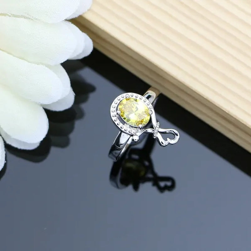 925 Sterling Silver Jewelry Sets Yellow Topaz Gemstone Wedding Women Earrings/Pendant/Necklace/adjustable Ring/Bracelets