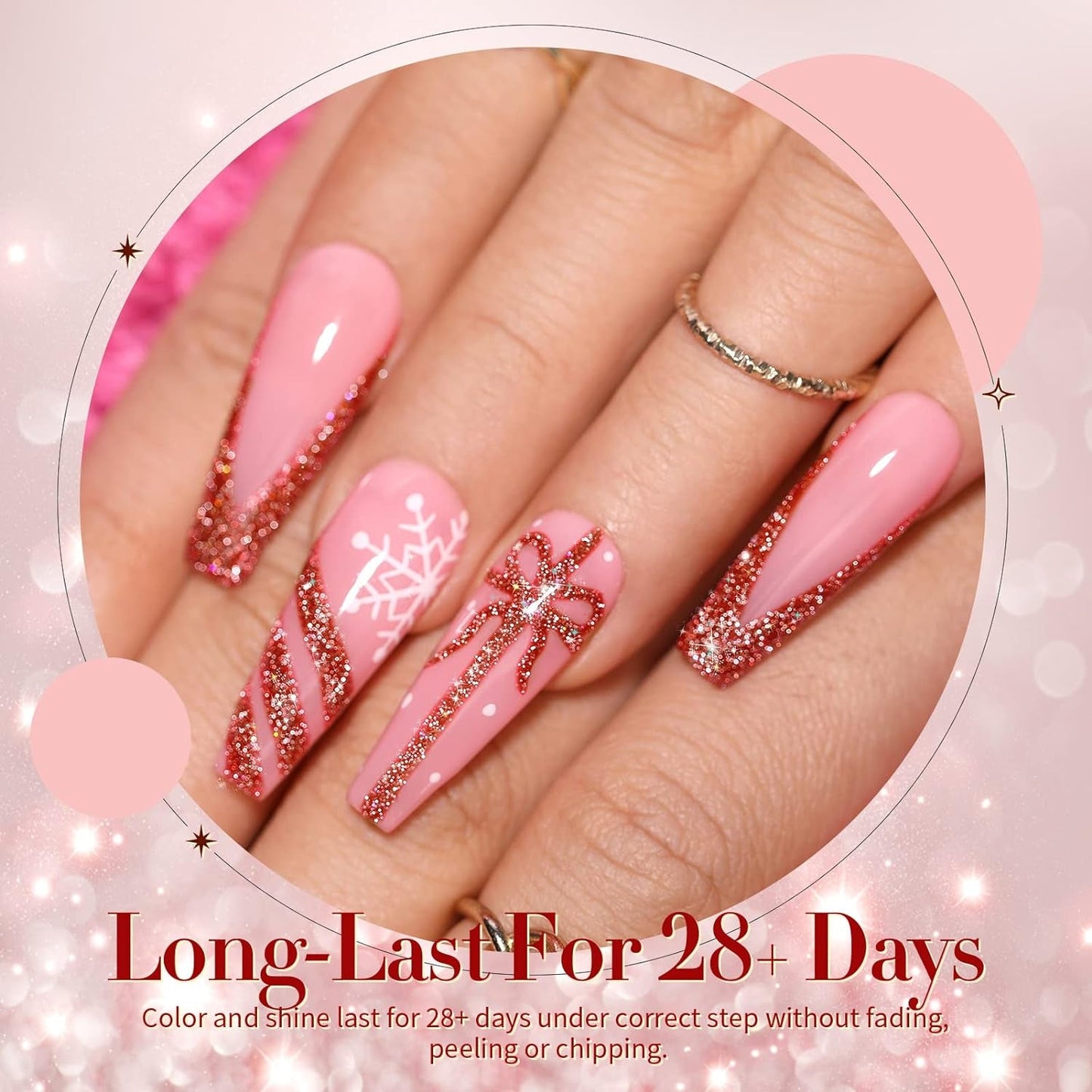 Reflective Glitter Gel Polish Colorful Sparkly Shiny Disco DJ LED Gel Nail Polish Nail Varnish 6PCS 10ML