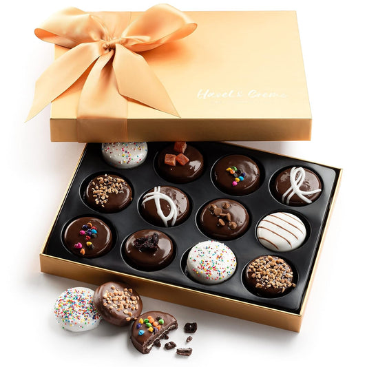 Chocolate Cookies Gift Basket - Chocolate Gift - Gourmet Dark Chocolate Gift Box - Food Gifts for Women/Men - Vegan Chocolate Gift Box - Sympathy, Birthday, Thank You, Appreciation, Holiday, Kosher