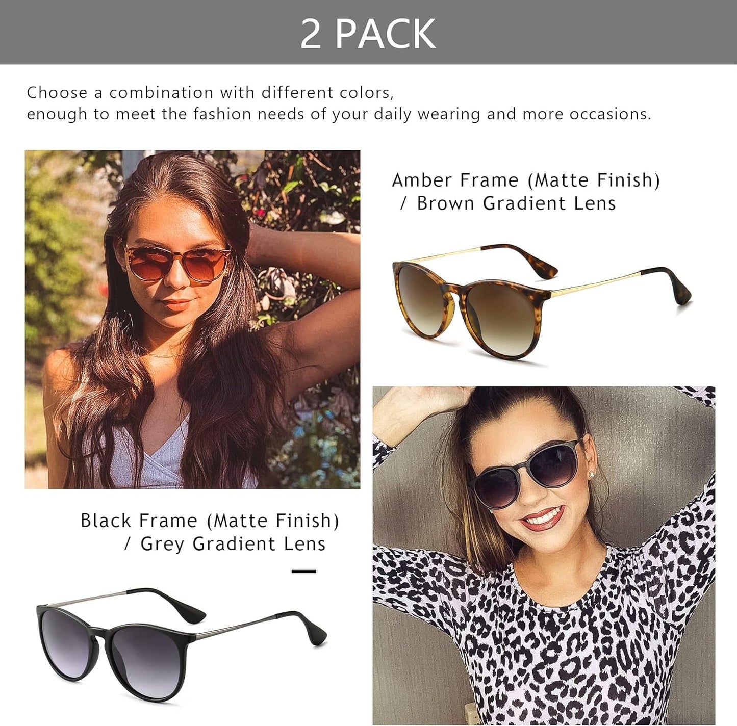 Vintage round Sunglasses for Women Men Classic Retro Designer Style