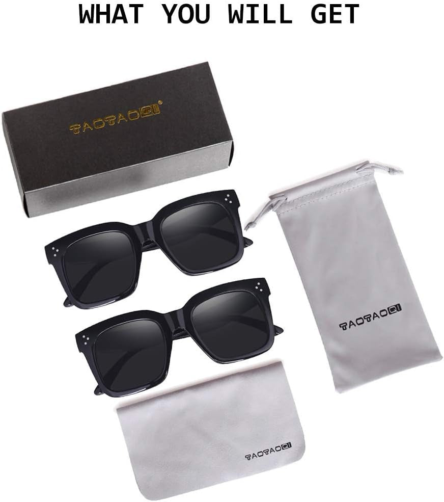 Vintage Women Oversized Sunglasses Designer Luxury Square Sun Glasses UV400 Protection Flat Lens