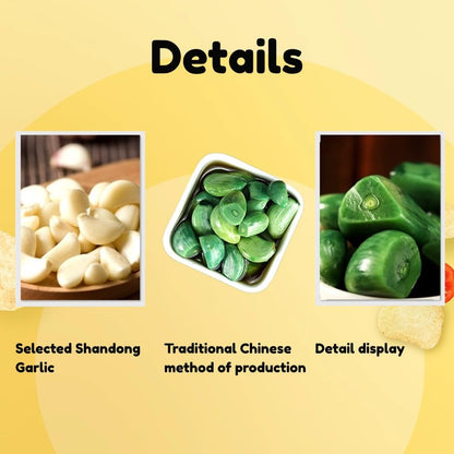 New Package Laba Garlic,Green Garlic Pickled,Jade Garlic,Tasty and Refreshing Green Garlic Cloves Chinese Pickled,Pickles Garlic Perfect for Rice,Chinese Food Pickled Garlic Pack (500, Grams)