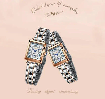 2021 LIGE Brand SUNKTA Women Watches Fashion Square Ladies Quartz Watch Bracelet Set Dial Simple Rose Gold Luxury Women Watches