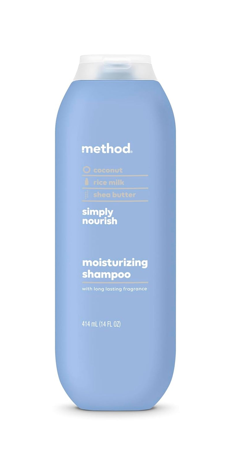 Moisturizing Shampoo, Simply Nourish with Shea Butter, Coconut, and Rice Milk Scent Notes, Paraben and Sulfate Free, 14 Oz (Pack of 1)