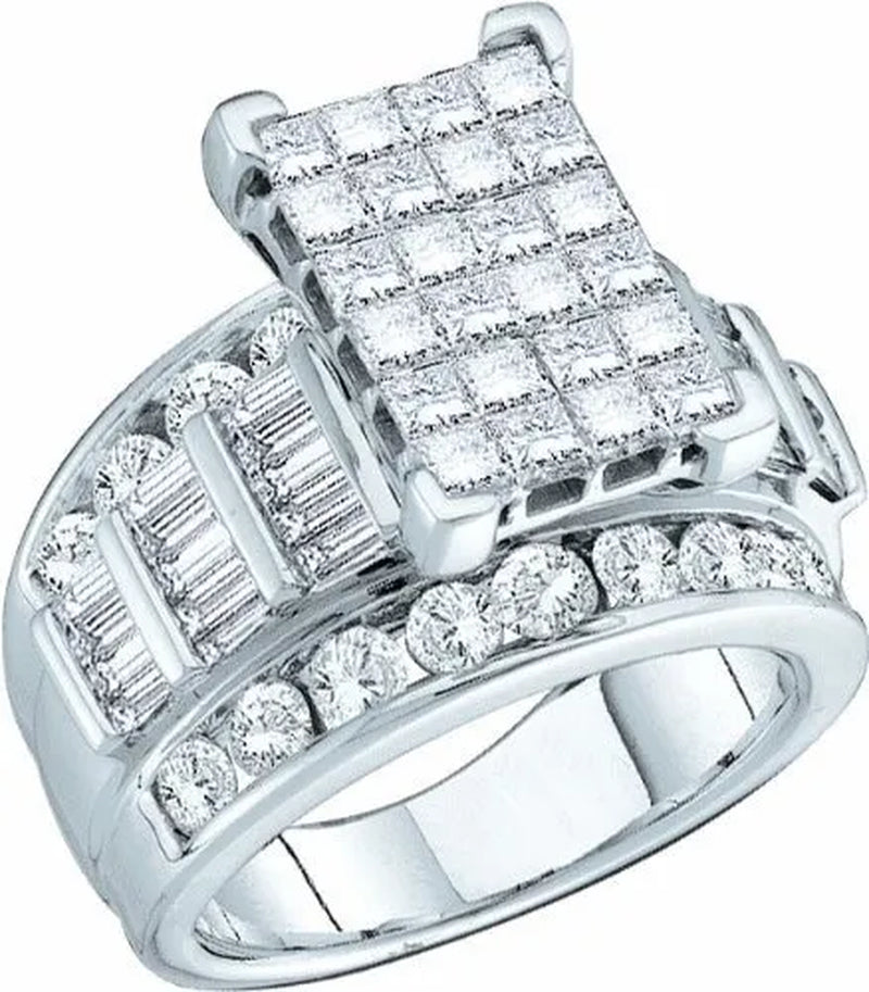 Women 925 Silver Plated White Sapphire Engagement Bridal Ring Jewelry Gift