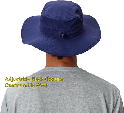 UPF50+ Mens Sun Hat Wide Brim Fishing Hat Sun Protection Hat for Mens Womens Bucket Hat for Beach Gardening Golf