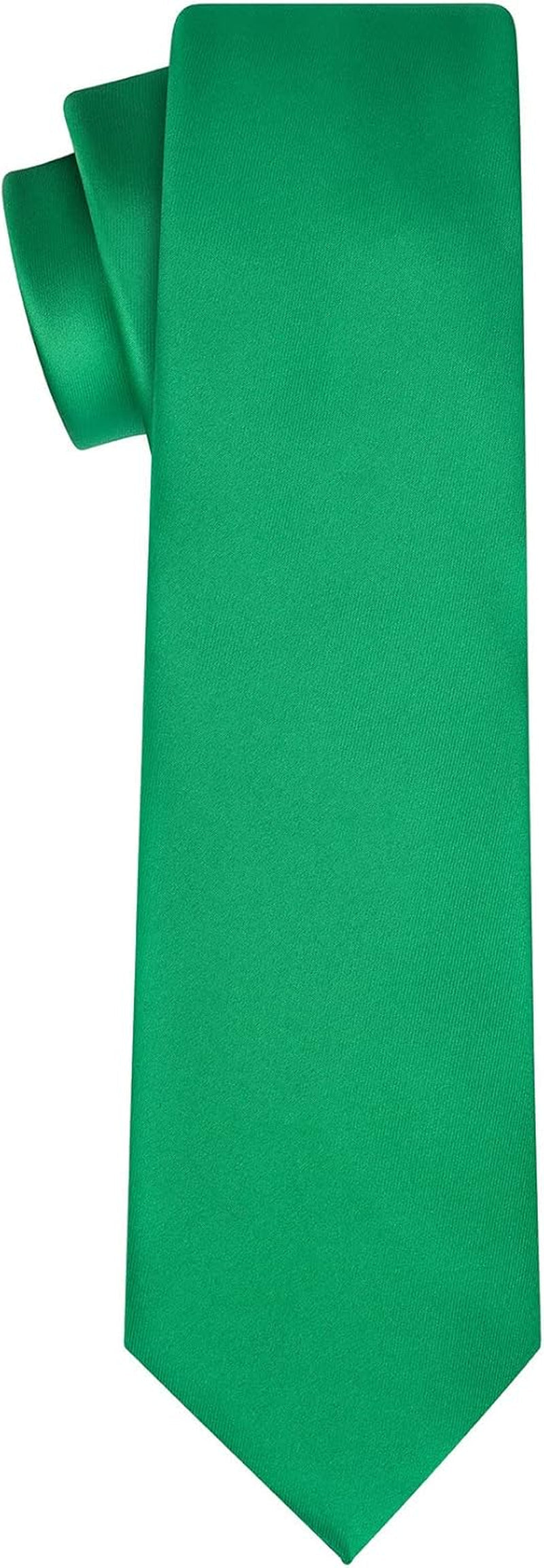 Solid Satin Tie Pure Color Necktie Mens Ties + Gift Box
