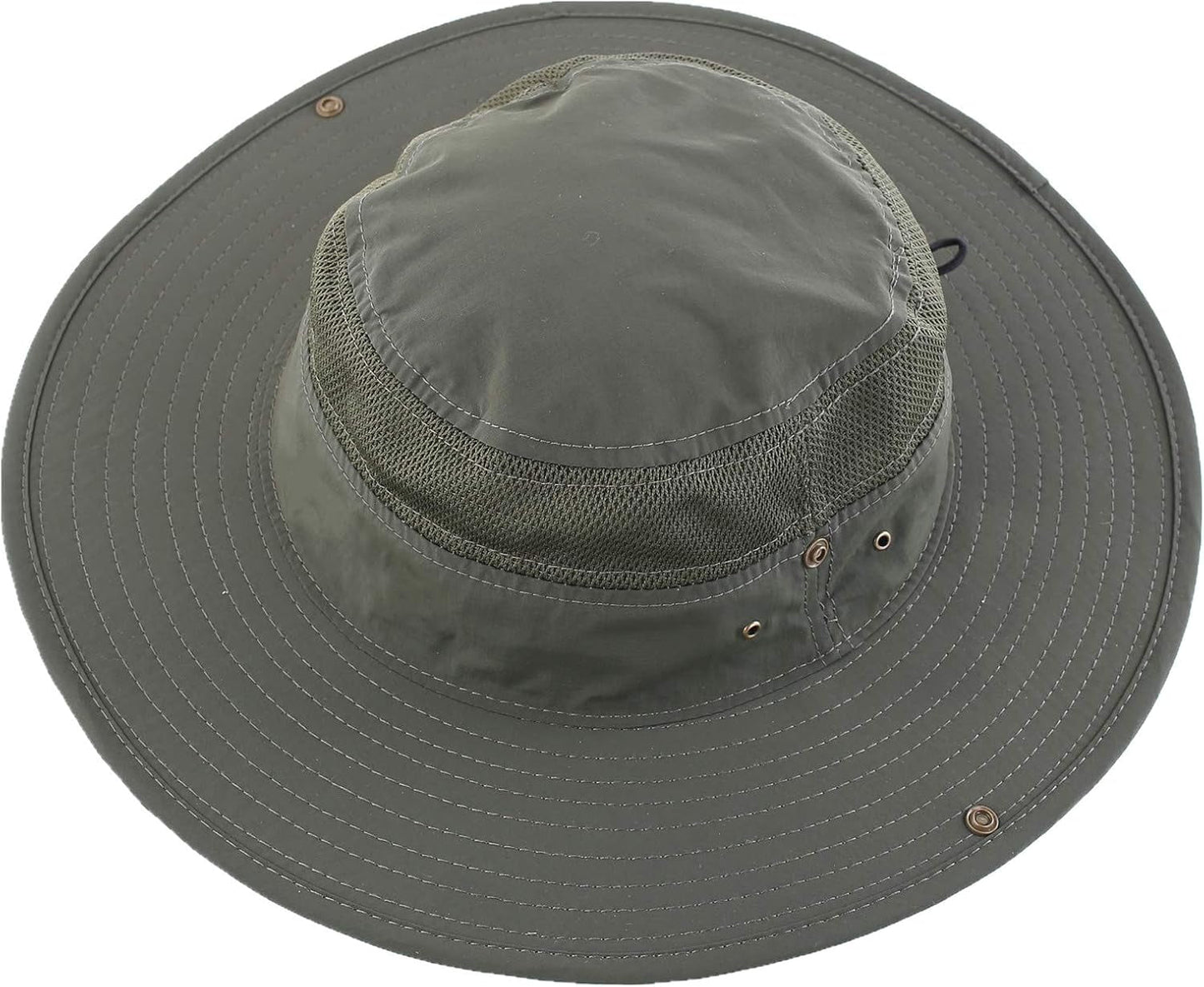 Wide Brim Sun Hat for Men Breathable Cowboy Boonie Hat UPF 50+ Sun Protection Bucket Hat for Fishing Hiking