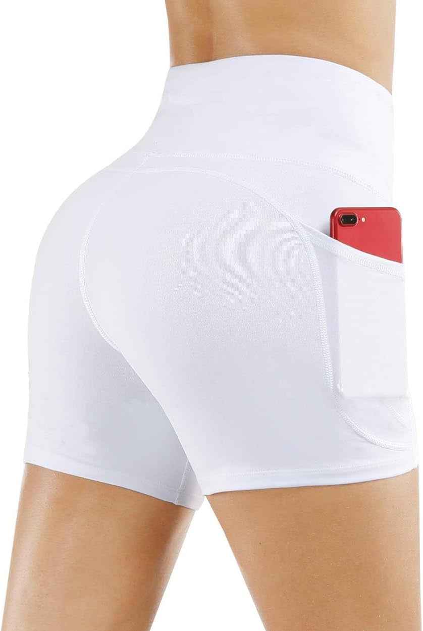 Women'S High Waist Workout Shorts Breathable Dolphin Split Elastic Lounge Yoga Shorts