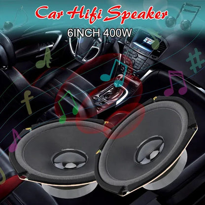 6 Inch 400W Car Coaxial Speaker Vehicle Door Auto Audio Music Stereo Full Range Frequency Hifi Speakers