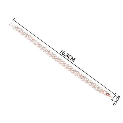 1PC/2PCS Luxury Roman Crystal gold bracelets for women Fashion Heart Chain Bracelets Rhinestone Bangle Wedding Bridal Jewelry Accessories Gifts