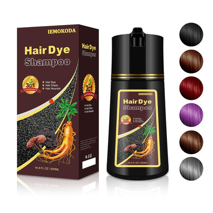 Dark Brown Hair Dye Shampoo 3 in 1 for Gray Coverage, Instant Natural Hair Color Shampoo Para Canas Mujer, Semi-Permanent Shampoo Hair Dye Gifts for Men Women Dad Mom 500Ml