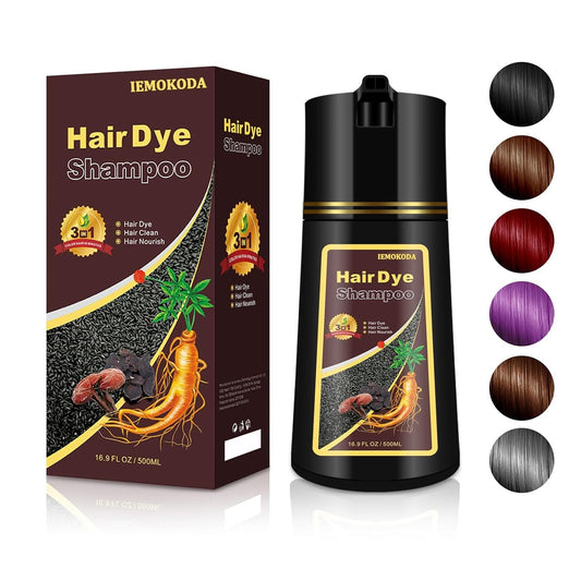 Dark Brown Hair Dye Shampoo 3 in 1 for Gray Coverage, Instant Natural Hair Color Shampoo Para Canas Mujer, Semi-Permanent Shampoo Hair Dye Gifts for Men Women Dad Mom 500Ml