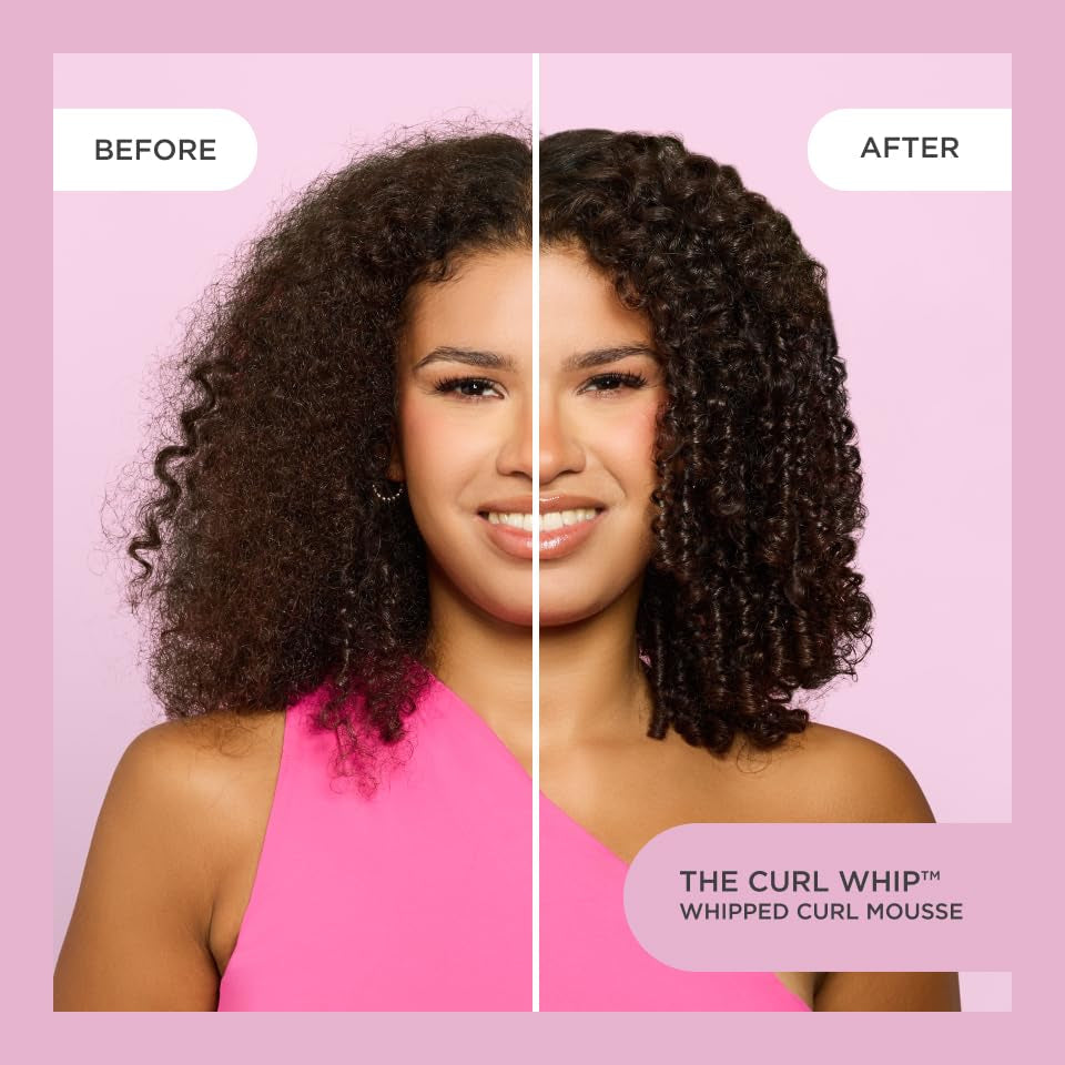 Whipped Curl Defining & Volumizing Mousse – Aloe Vera Vitamin E for Flexible Hold - Vegan No Heat Curls Wavy Curly Hair Sulfate Cruelty Free Products for Women