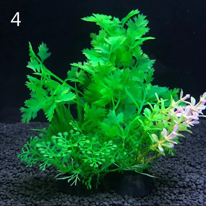 11 Kinds Artificial Aquarium Decor Plants Water Weeds Ornament Aquatic Plant Fish Tank Grass Decoration Accessories 14cm
